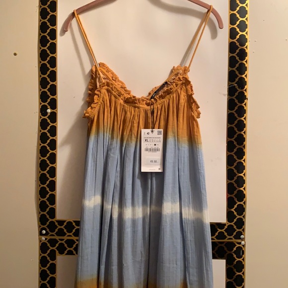 Zara Dresses & Skirts - ZARA DRESS, MIDI, TIE-DYE, XL
